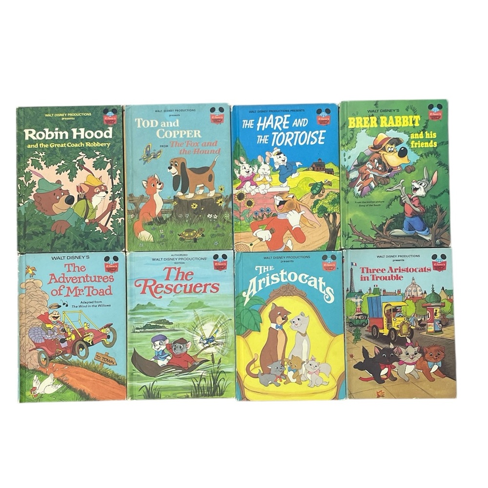 8 Disney’s Wonderful World of Reading Book Club Books 70s 80s Great Condition